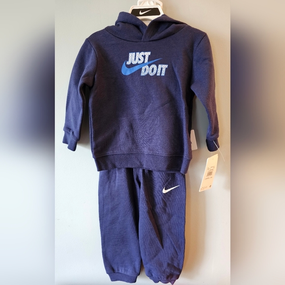 Nike Other - NWT-Nike-Toddler-2 Piece Sweatsuit-Unisex-Size 18 Months-Navy Blue